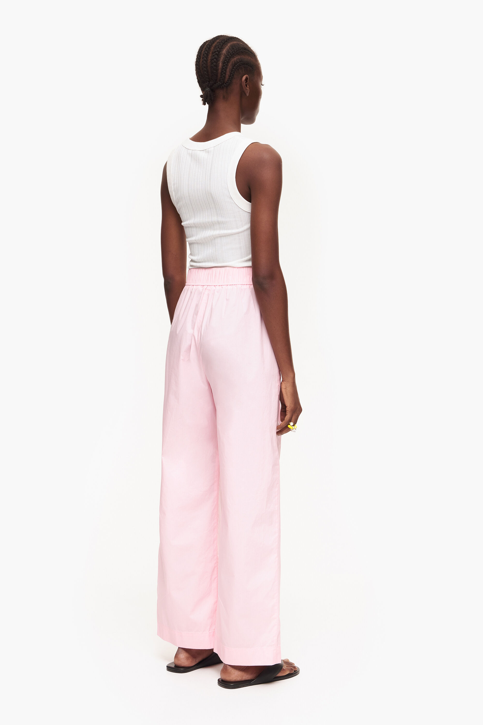 Pantalon rosa top claro