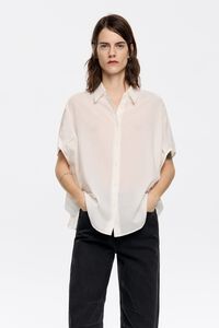 Camisa capa textura marfil