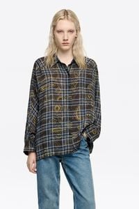 Camisa oversize Ikatmix azul