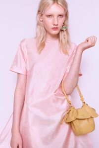 Bolso P&eacute;talo piel c&uacute;rcuma