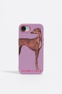 Funda rígida iPhone 16e galgo lila
