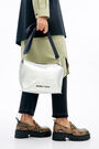 Bolso bandolera rectangular L piel plata Bolso bandolera rectangular L piel plata