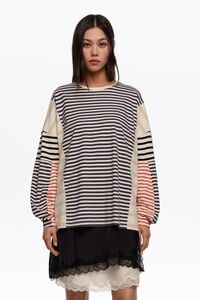 Camiseta oversize rayas multicolor