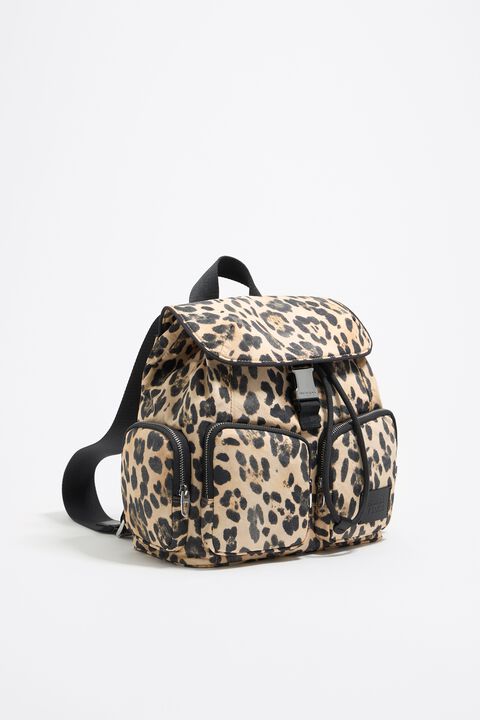 Mochila mediana nylon Leopard natural Mochila mediana nylon Leopard natural