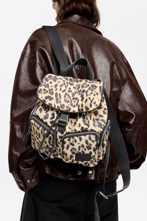 Mochila mediana nylon Leopard natural Mochila mediana nylon Leopard natural