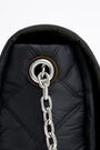 Bolso solapa L acolchado nylon negro Bolso solapa L acolchado nylon negro