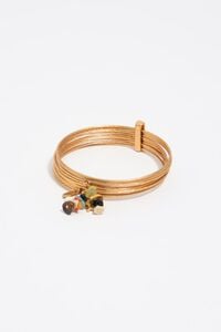 Pulsera semanario piedras textura dorado envejecido