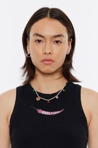 Collar perlas mariposa, mariquita y abeja Collar perlas mariposa, mariquita y abeja