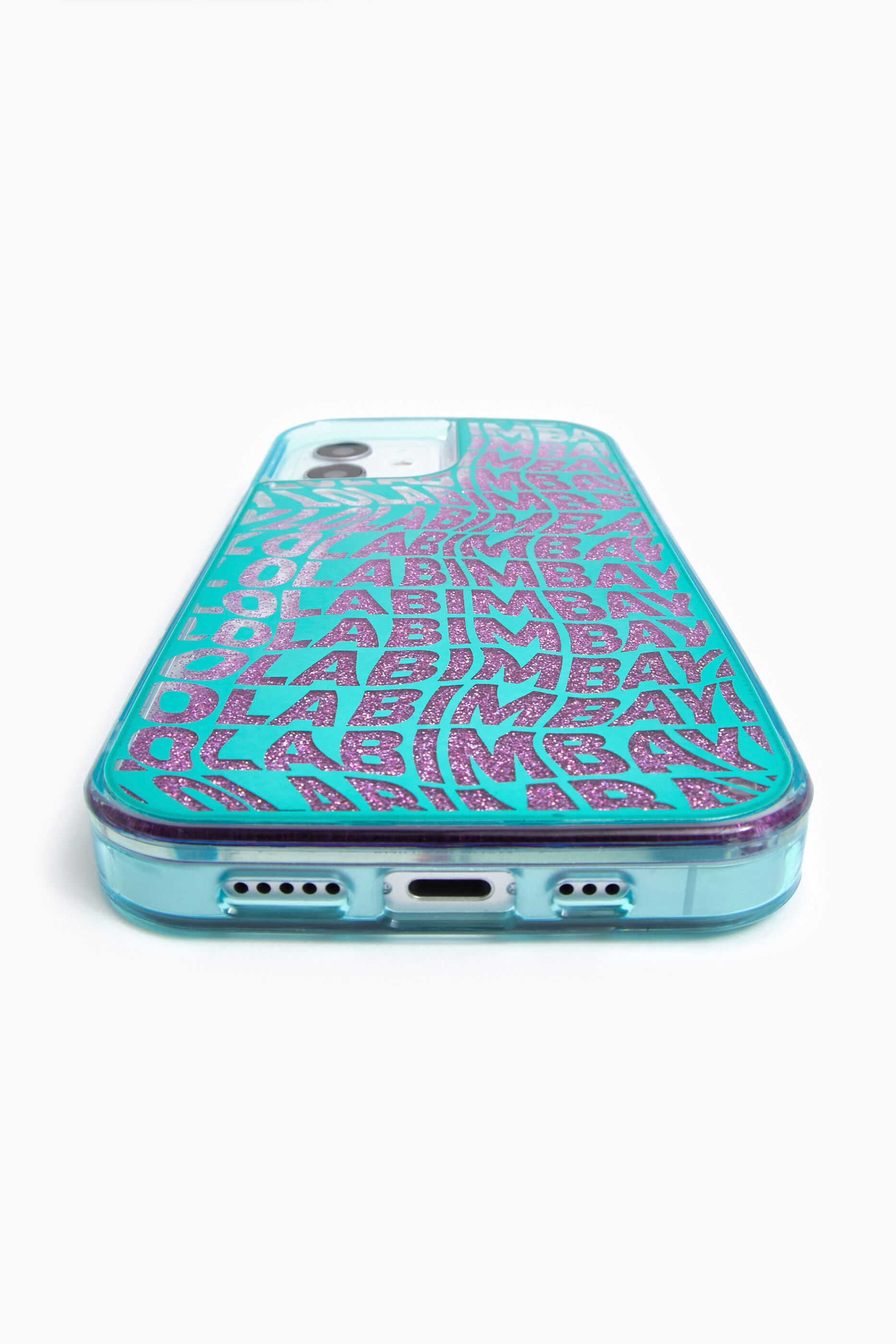 Funda iPhone 12 y 12 Pro glitter rosa