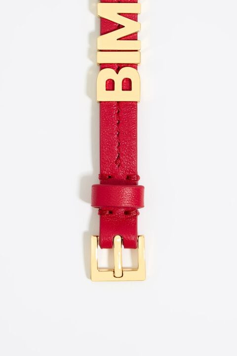 Pulsera logo piel roja Pulsera logo piel roja