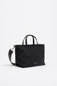 Bolso shopper mediano gabardina antracita