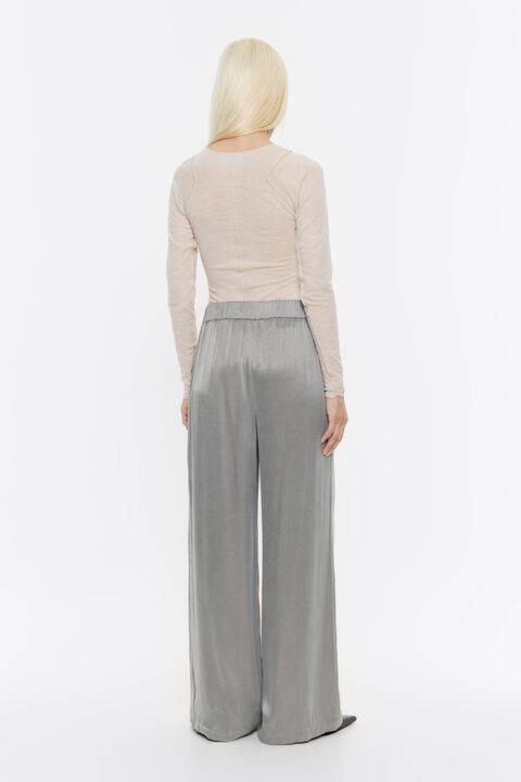 Pantalón fluido gris Pantalón fluido gris