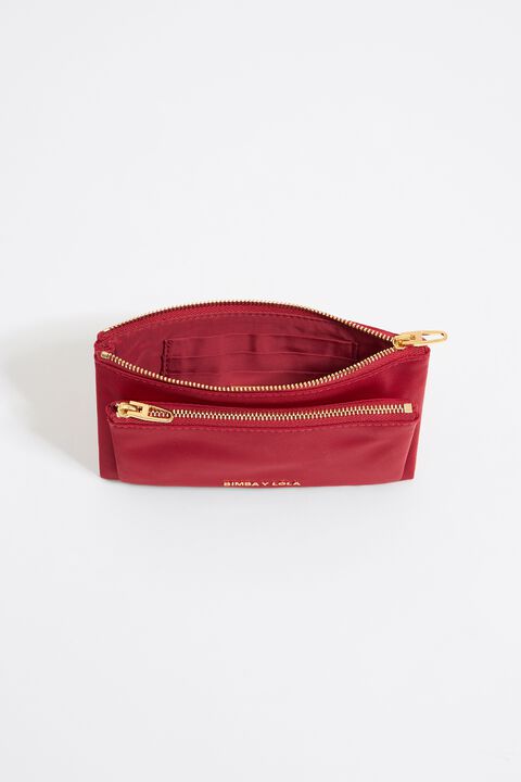 Cartera doble nylon roja Cartera doble nylon roja