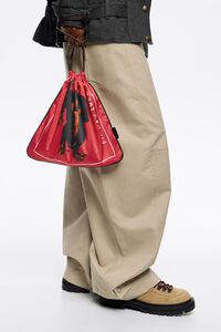 Bolso pouch pa&ntilde;uelo Dogs rojo