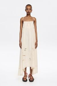 Vestido bordado inglés crema Vestido bordado inglés crema