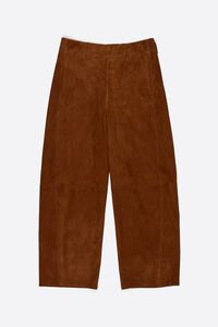 Pantal&oacute;n barrel piel caramelo