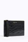 Sobre rectangular croco negro Sobre rectangular croco negro