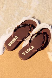 Chancla flip flop marr&oacute;n