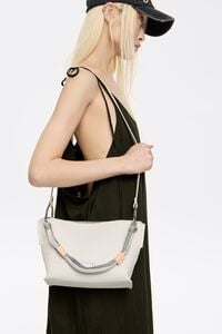 Bolso Trapecio mediano piel blanco roto Bolso Trapecio mediano piel blanco roto