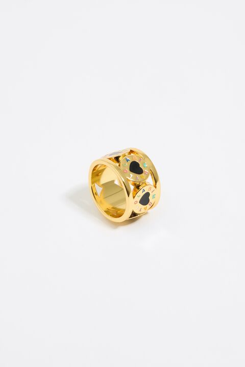 Anillo logo Candy multicolor dorado Anillo logo Candy multicolor dorado