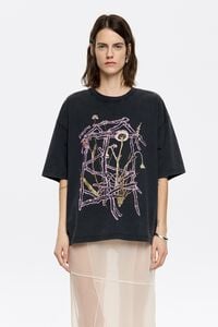 Camiseta oversize logo negra Camiseta oversize logo negra