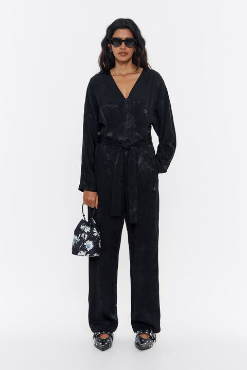Mono fluido jacquard negro Mono fluido jacquard negro