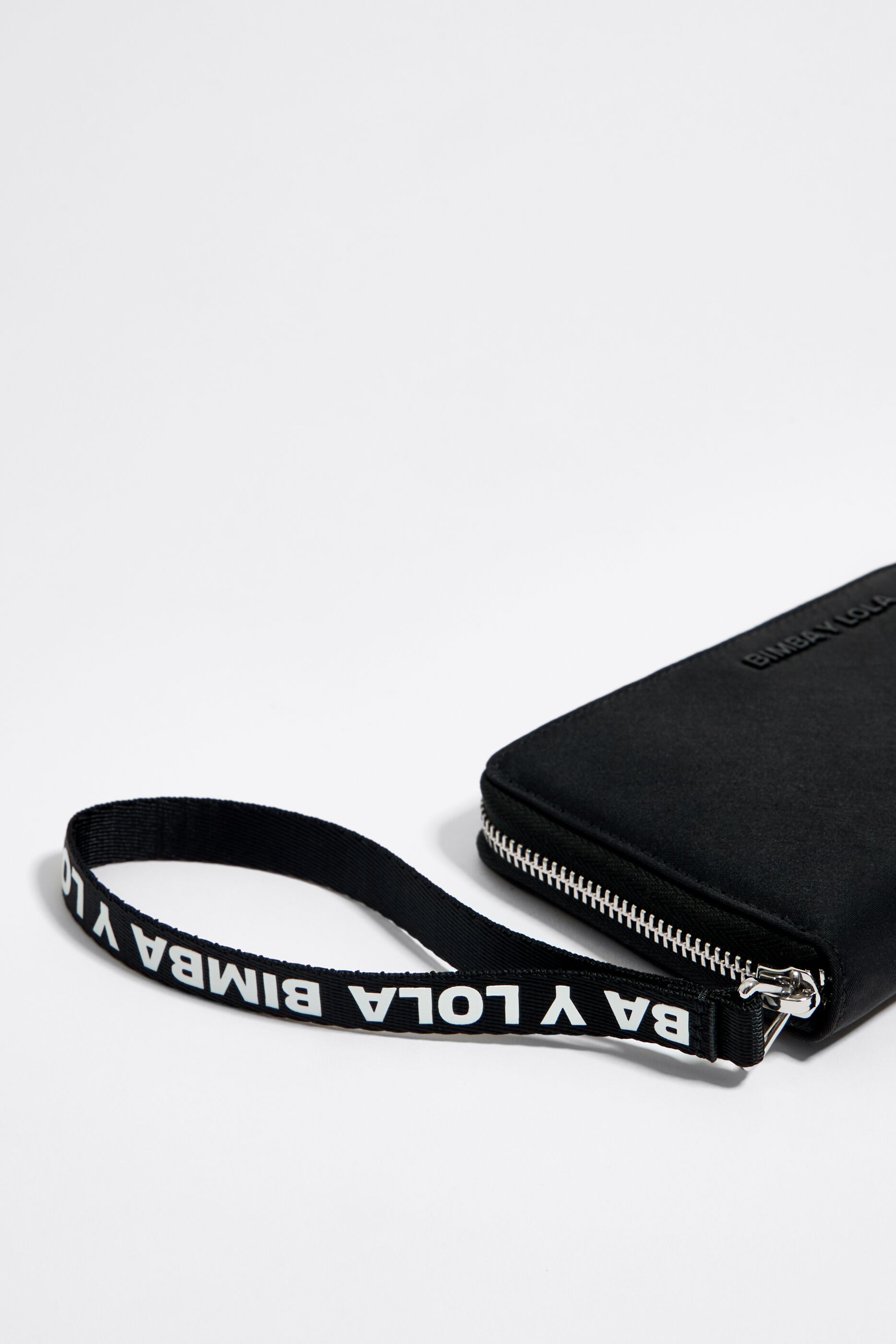 Billetera horizontal nylon negra