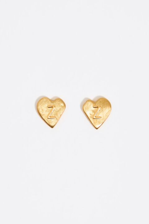 Pendientes letra Z corazón dorado Pendientes letra Z corazón dorado