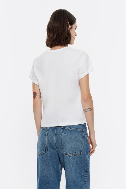 Camiseta algodón logo marfil Camiseta algodón logo marfil