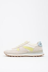 Deportiva t&eacute;cnica serraje y nylon 13 19 gris claro