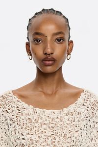 Pendientes aro pantera dorado y negro