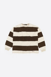 Camiseta oversize rayas marrones