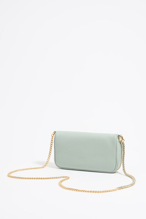 Bolso bandolera mini piel verde pastel Bolso bandolera mini piel verde pastel