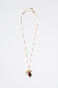 Collar estrella y caracola dorado envejecido