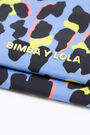 Cartera doble nylon leopardo azul Cartera doble nylon leopardo azul
