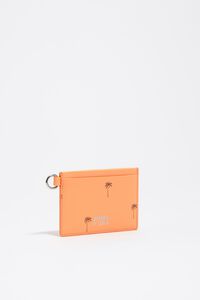 Tarjetero peque&ntilde;o piel Palms naranja sorbete