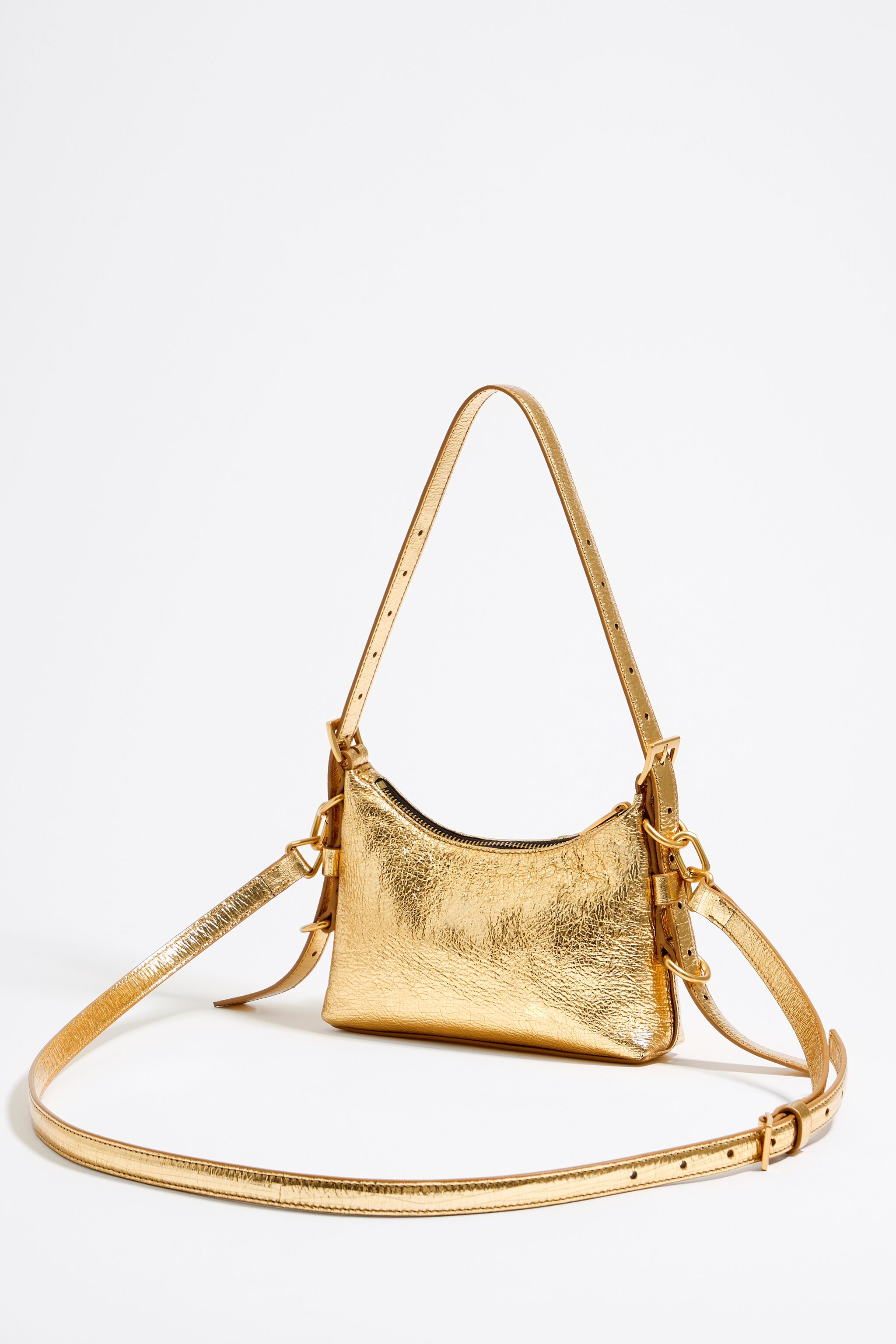 Bolso hobo Pocket mini piel dorado