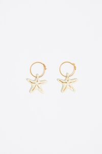 Pendientes aro estrellas marfil Pendientes aro estrellas marfil