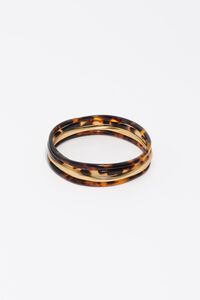 Set 4 pulseras efecto carey y dorado mate