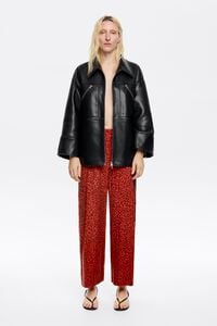 Pantal&oacute;n fluido pinzas Animalspots rojo