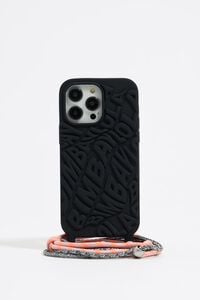 Funda iPhone 15 Pro Max silicona logo negra