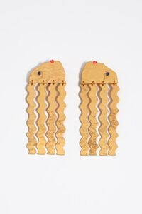 Pendientes siluetas dorado mate