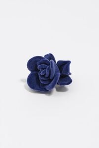 Anillo flor flocada azul
