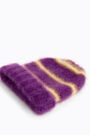 Gorro punto violeta rayas Gorro punto violeta rayas