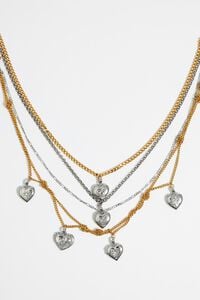 Collar multicadenas corazones