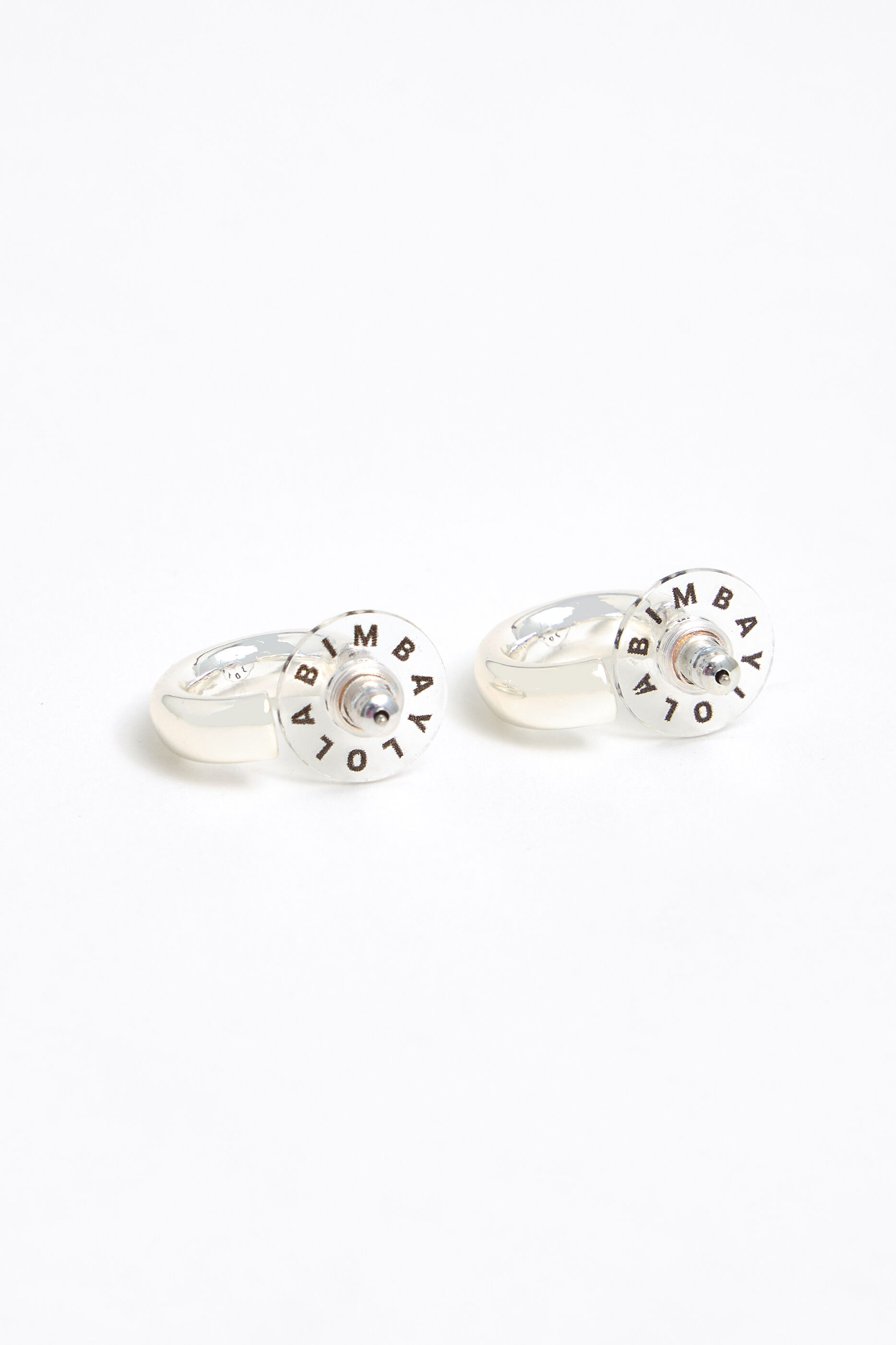 Pendientes aro mini plateado