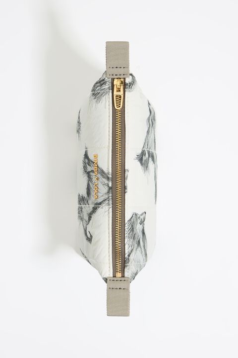 Neceser trapecio pequeño nylon print Galgo Lápiz gris Neceser trapecio pequeño nylon print Galgo Lápiz gris