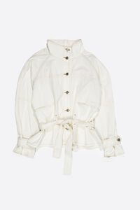 Cazadora oversize algod&oacute;n lavado blanco roto
