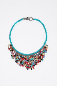 Collar piedras y perlas turquesa