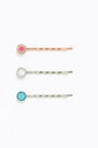 Set horquillas logo cristales Set horquillas logo cristales